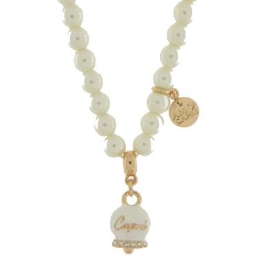 Collana donna acciaio perle...