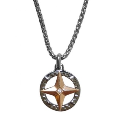 Collana uomo acciaio rosa...