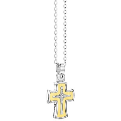 Collana uomo argento, oro e...